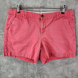 Womens Merona Coral Pink Cotton Chino Shorts Size 12